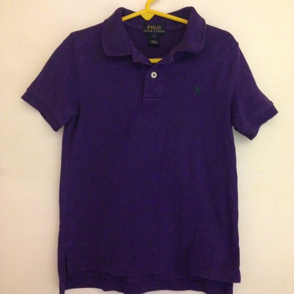 🔥 Ralph Lauren Polo ROYAL PURPLE Polo Shirt Boys 5 - Picture 1 of 7